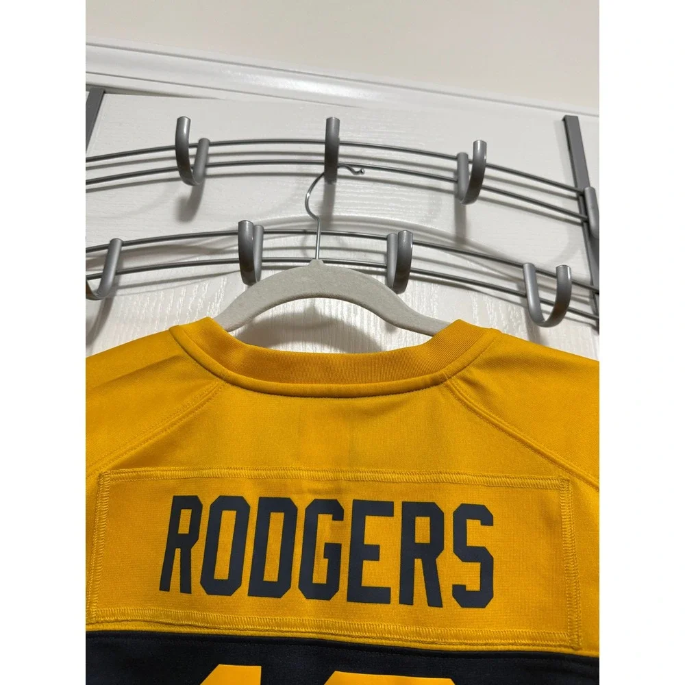Nike Green Bay Packers Aaron‎ Rodgers 12 NFL Jersey Women's Small Yellow Blue